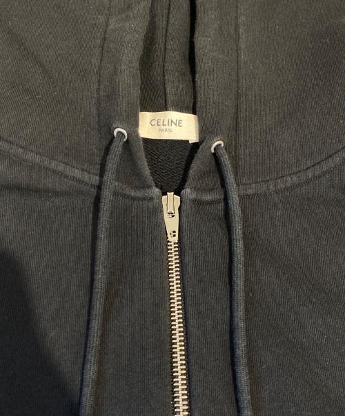 CELINE（セリーヌ）CELINE (セリーヌ) ロゴジップパーカー ブラック サイズ:Sの古着・服飾アイテム