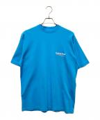 BALENCIAGAバレンシアガ）の古着「22SS バックキャンペーンロゴTシャツ」｜ブルー