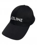 CELINEセリーヌ）の古着「ロゴベースボール キャップ」｜ブラック