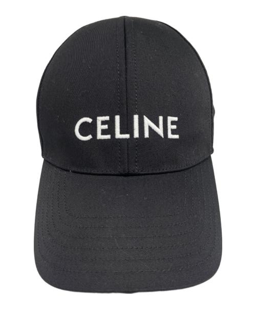 CELINE（セリーヌ）CELINE (セリーヌ) ロゴベースボール キャップ ブラック サイズ:Lの古着・服飾アイテム