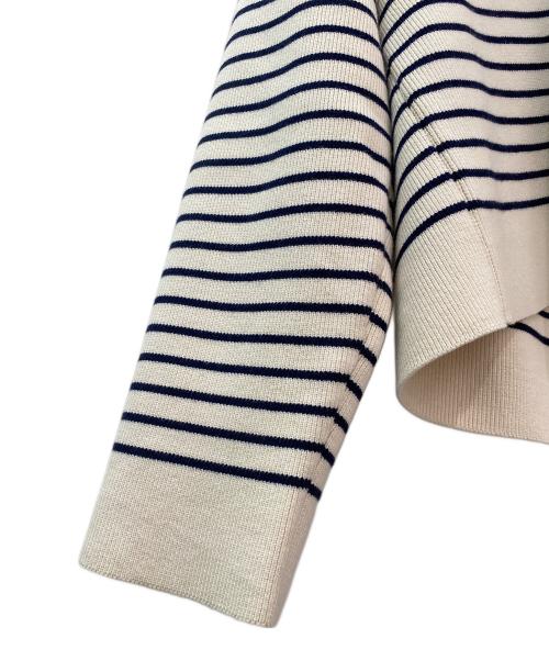 CELINE（セリーヌ）CELINE (セリーヌ) マリンセーラーニット ベージュ×ネイビー サイズ:Sの古着・服飾アイテム