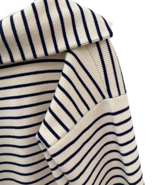 CELINE（セリーヌ）CELINE (セリーヌ) マリンセーラーニット ベージュ×ネイビー サイズ:Sの古着・服飾アイテム