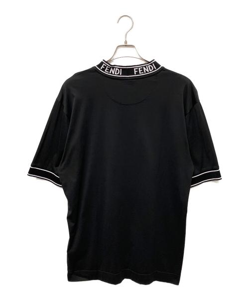 FENDI（フェンディ）FENDI (フェンディ) ハイネックロゴTシャツ ブラック サイズ:XXLの古着・服飾アイテム