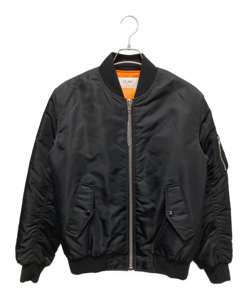 CELINE（セリーヌ）CELINE (セリーヌ) 23AW CELINE by Hedi Slimane セリーヌバイエディスリマン MA-1 ボンバージャケット ブラック サイズ:46の古着・服飾アイテム