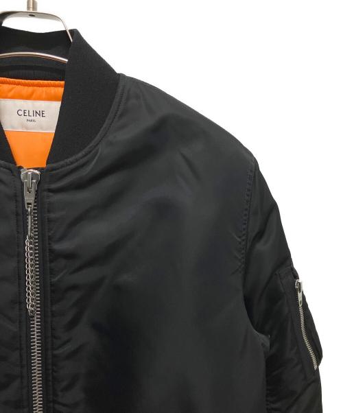 CELINE（セリーヌ）CELINE (セリーヌ) 23AW CELINE by Hedi Slimane セリーヌバイエディスリマン MA-1 ボンバージャケット ブラック サイズ:46の古着・服飾アイテム