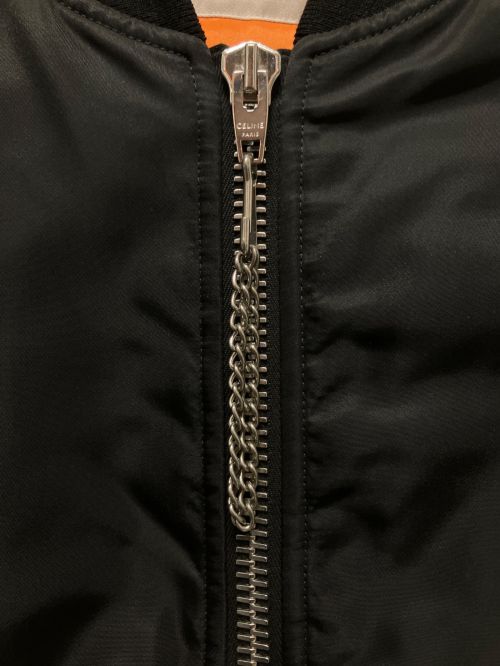CELINE（セリーヌ）CELINE (セリーヌ) 23AW CELINE by Hedi Slimane セリーヌバイエディスリマン MA-1 ボンバージャケット ブラック サイズ:46の古着・服飾アイテム