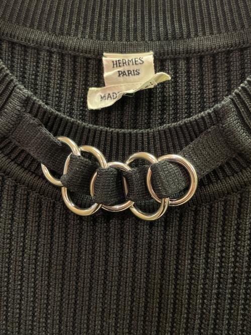 HERMES（エルメス）HERMES (エルメス) ハーネスリングリブニット ブラック サイズ:34の古着・服飾アイテム