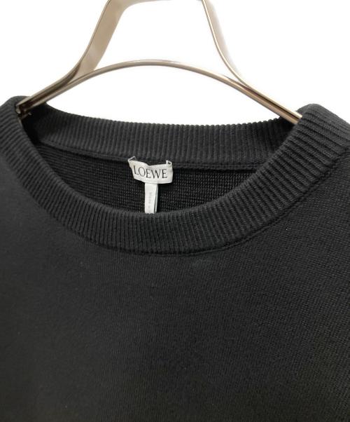 LOEWE（ロエベ）LOEWE (ロエベ) アナグラム パッチ セーター(コットンブレンド)  ブラック サイズ:Sの古着・服飾アイテム