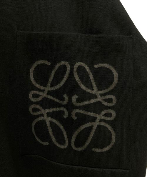LOEWE（ロエベ）LOEWE (ロエベ) アナグラム パッチ セーター(コットンブレンド)  ブラック サイズ:Sの古着・服飾アイテム