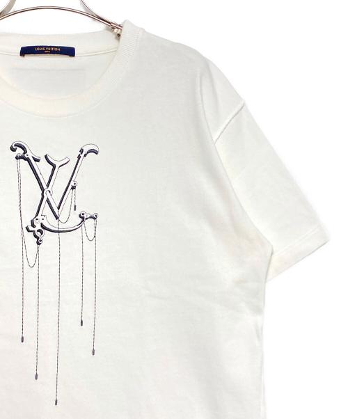 LOUIS VUITTON（ルイ ヴィトン）LOUIS VUITTON (ルイ ヴィトン) LVペンダントエンブロイダリーTシャツ ホワイト サイズ:Mの古着・服飾アイテム