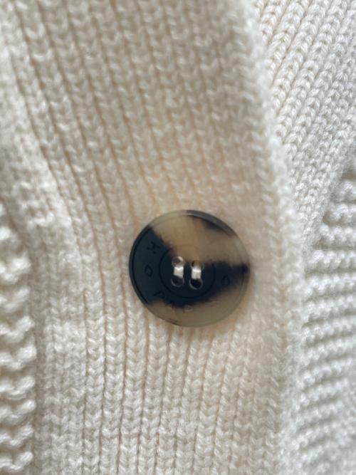 HERMES（エルメス）HERMES (エルメス) Hロゴウールカーディガン アイボリー サイズ:40の古着・服飾アイテム