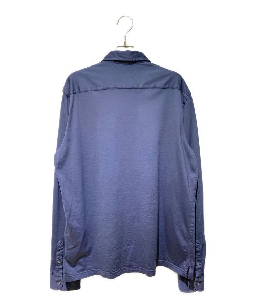 PRADA（プラダ）PRADA (プラダ) エンブレムロゴシャツ ネイビー サイズ:Lの古着・服飾アイテム