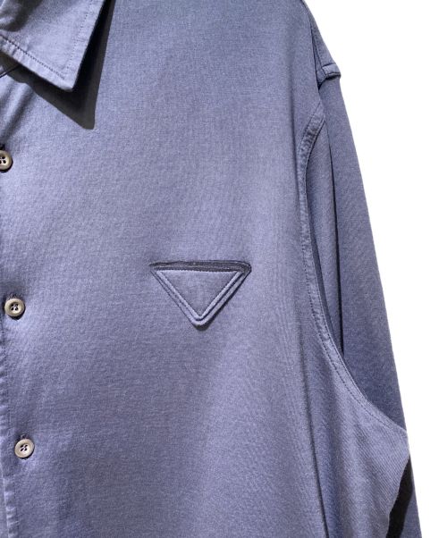 PRADA（プラダ）PRADA (プラダ) エンブレムロゴシャツ ネイビー サイズ:Lの古着・服飾アイテム