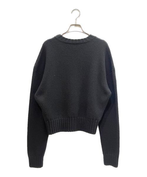 CHANEL（シャネル）CHANEL (シャネル) カメリアパッチ ニット ブラック サイズ:42の古着・服飾アイテム