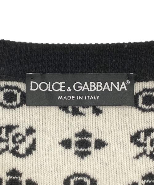 DOLCE & GABBANA（ドルチェ＆ガッバーナ）DOLCE & GABBANA (ドルチェ＆ガッバーナ) モノグラムロゴニット ブラック サイズ:50の古着・服飾アイテム