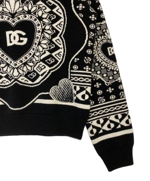 DOLCE & GABBANA（ドルチェ＆ガッバーナ）DOLCE & GABBANA (ドルチェ＆ガッバーナ) モノグラムロゴニット ブラック サイズ:50の古着・服飾アイテム