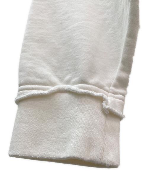 MIU MIU（ミュウミュウ）MIU MIU (ミュウミュウ) カットオフロゴスウェット ホワイト サイズ:XSの古着・服飾アイテム