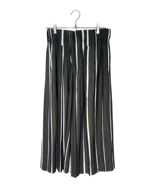 HOMME PLISSE ISSEY MIYAKE（オム プリッセ イッセイ ミヤケ）HOMME PLISSE ISSEY MIYAKE (オムプリッセ イッセイ ミヤケ) プリーツワイドパンツ オリーブ サイズ:1の古着・服飾アイテム