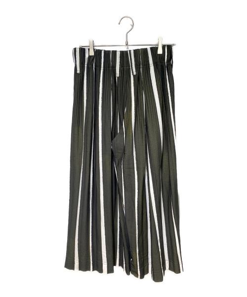 HOMME PLISSE ISSEY MIYAKE（オム プリッセ イッセイ ミヤケ）HOMME PLISSE ISSEY MIYAKE (オムプリッセ イッセイ ミヤケ) プリーツワイドパンツ オリーブ サイズ:1の古着・服飾アイテム