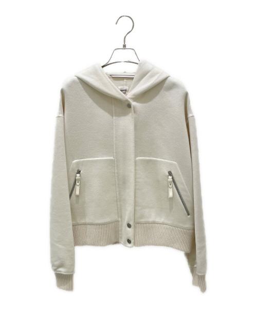 HERMES（エルメス）HERMES (エルメス) カシミヤダブルフェイスブルゾンコート ホワイト サイズ:40の古着・服飾アイテム