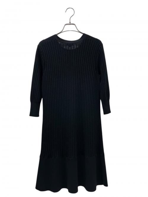 CHANEL（シャネル）CHANEL (シャネル) アンカーボタンニットワンピース ブラック サイズ:38の古着・服飾アイテム