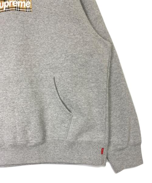 SUPREME（シュプリーム）SUPREME (シュプリーム) BURBERRY (バーバリー) Box Logo Hooded Sweatshirt グレー サイズ:Lの古着・服飾アイテム