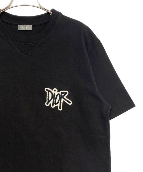Dior（ディオール）Dior (ディオール) Shawn Stussy (ショーン・ステューシー) ロゴTシャツ ブラック サイズ:Lの古着・服飾アイテム