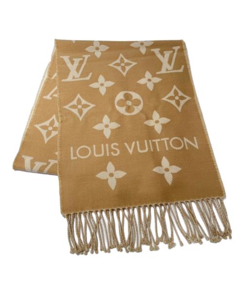 LOUIS VUITTON（ルイ ヴィトン）LOUIS VUITTON (ルイ ヴィトン) LV エセンシャル/モノグラムマフラー ベージュの古着・服飾アイテム