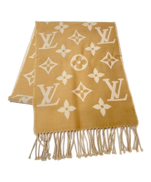 LOUIS VUITTON（ルイ ヴィトン）LOUIS VUITTON (ルイ ヴィトン) LV エセンシャル/モノグラムマフラー ベージュの古着・服飾アイテム