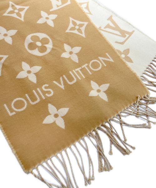LOUIS VUITTON（ルイ ヴィトン）LOUIS VUITTON (ルイ ヴィトン) LV エセンシャル/モノグラムマフラー ベージュの古着・服飾アイテム