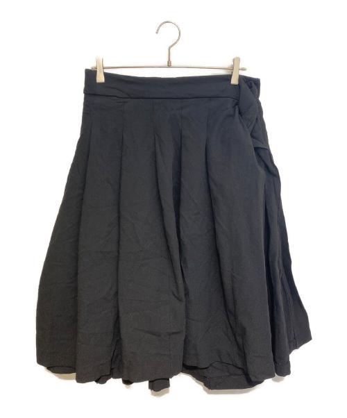 COMME des GARCONS（コムデギャルソン）COMME des GARCONS (コムデギャルソン) ポリ縮ラップスカート ブラック サイズ:Ｍの古着・服飾アイテム
