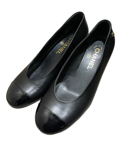 CHANEL（シャネル）CHANEL (シャネル) ココマークパンプス ブラック サイズ:37 1/2の古着・服飾アイテム