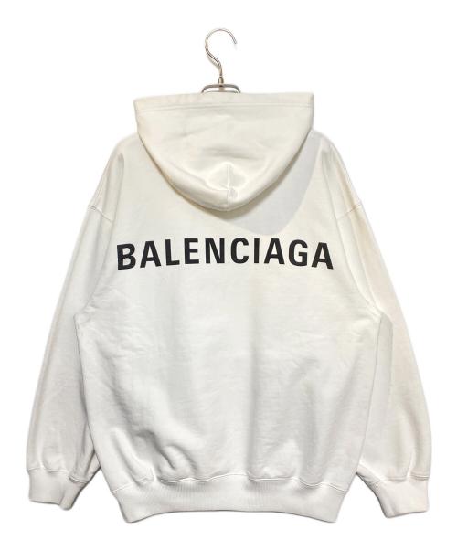 BALENCIAGA（バレンシアガ）BALENCIAGA (バレンシアガ) ロゴパーカー ホワイト サイズ:XSの古着・服飾アイテム
