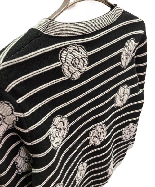 CHANEL（シャネル）CHANEL (シャネル) カシミヤ混カメリアニット ブラック サイズ:34の古着・服飾アイテム