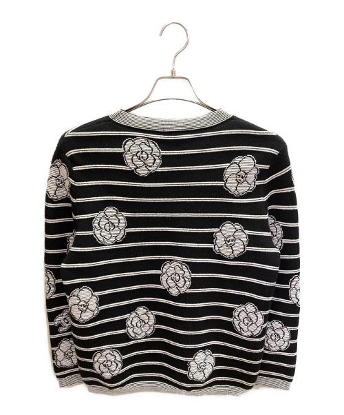 CHANEL（シャネル）CHANEL (シャネル) カシミヤ混カメリアニット ブラック サイズ:34の古着・服飾アイテム
