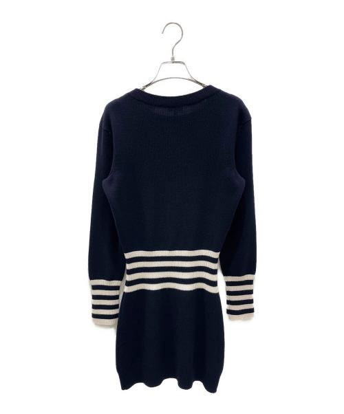 CHANEL（シャネル）CHANEL (シャネル) ココマークカシミヤニットワンピース ネイビー サイズ:36の古着・服飾アイテム