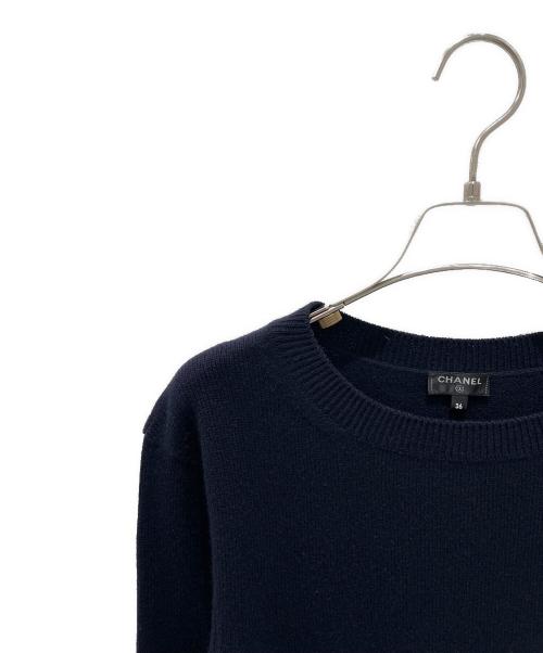 CHANEL（シャネル）CHANEL (シャネル) ココマークカシミヤニットワンピース ネイビー サイズ:36の古着・服飾アイテム