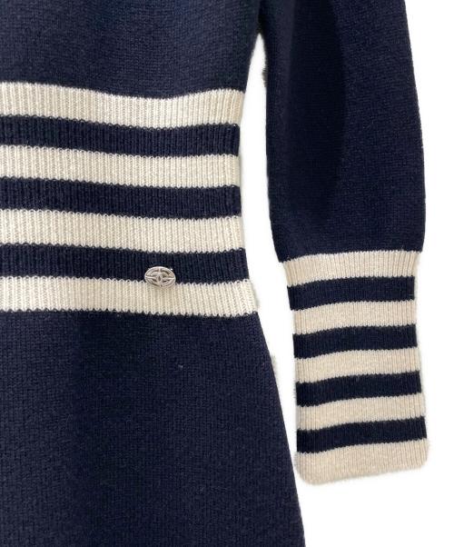 CHANEL（シャネル）CHANEL (シャネル) ココマークカシミヤニットワンピース ネイビー サイズ:36の古着・服飾アイテム