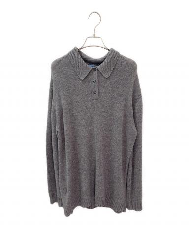 中古・古着通販】PRADA (プラダ) トライアングルロゴニットポロシャツ
