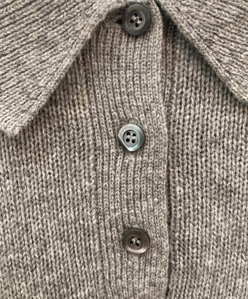 PRADA（プラダ）PRADA (プラダ) トライアングルロゴニットポロシャツ グレー サイズ:Lの古着・服飾アイテム