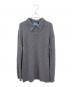 PRADA（プラダ）の古着「トライアングルロゴニットポロシャツ」｜グレー