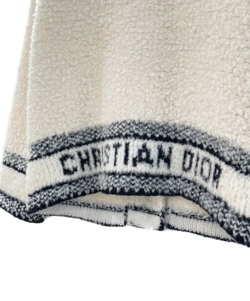 Christian Dior（クリスチャン ディオール）Christian Dior (クリスチャン ディオール) ロゴニットジャケット ホワイト サイズ:XSの古着・服飾アイテム