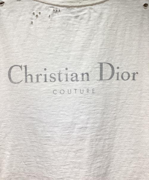 Dior（ディオール）Dior (ディオール) ダメージ加工Tシャツ ホワイト サイズ:Mの古着・服飾アイテム