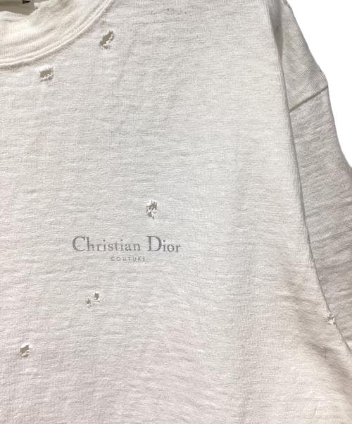 Dior（ディオール）Dior (ディオール) ダメージ加工Tシャツ ホワイト サイズ:Mの古着・服飾アイテム