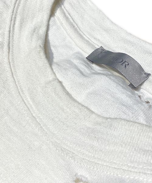 Dior（ディオール）Dior (ディオール) ダメージ加工Tシャツ ホワイト サイズ:Mの古着・服飾アイテム