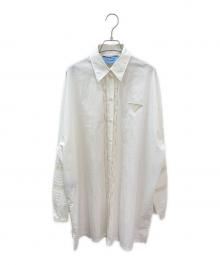 PRADA（プラダ）の古着「レースシャツワンピース」｜ホワイト