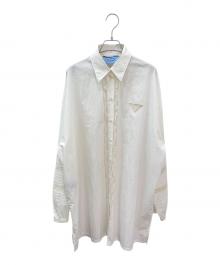 PRADA（プラダ）の古着「レースシャツワンピース」｜ホワイト