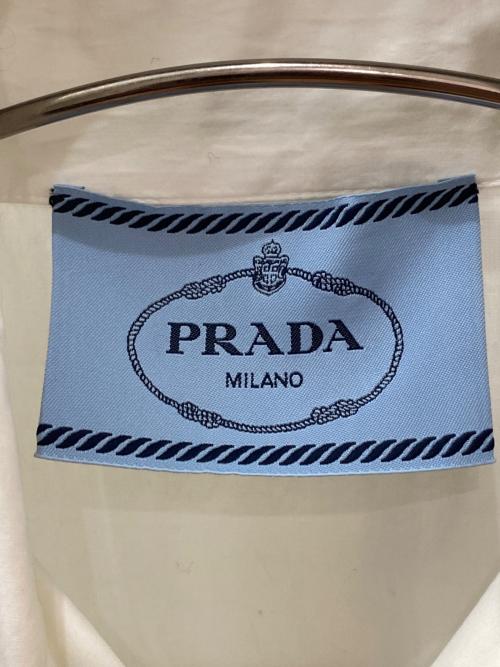 PRADA（プラダ）PRADA (プラダ) レースシャツワンピース ホワイト サイズ:42の古着・服飾アイテム