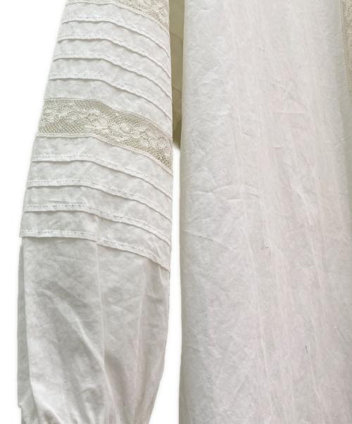 PRADA（プラダ）PRADA (プラダ) レースシャツワンピース ホワイト サイズ:42の古着・服飾アイテム