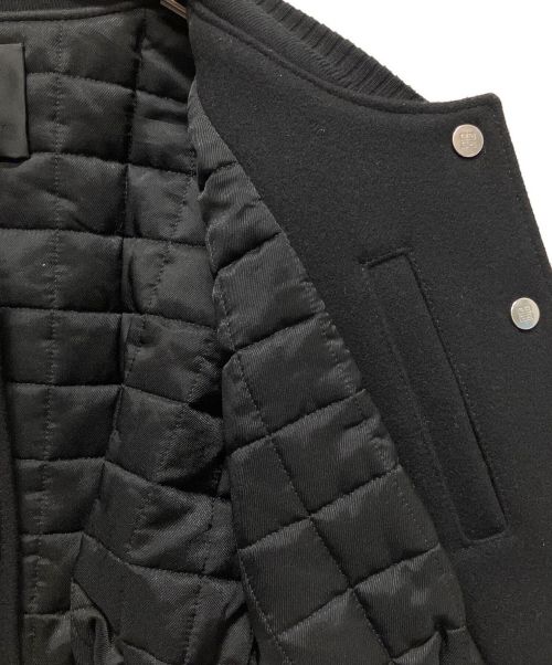 GIVENCHY（ジバンシィ）GIVENCHY (ジバンシィ) 24AW Givenchy Cropped Varsity With Leather Sleeves クロップド ボンバージャケット ブラック サイズ:38の古着・服飾アイテム
